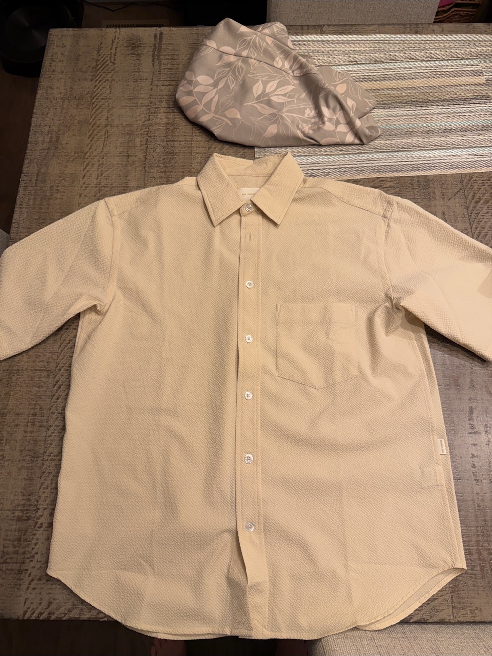 Aime Leon Dore Beige Textured Button-Down Shirt